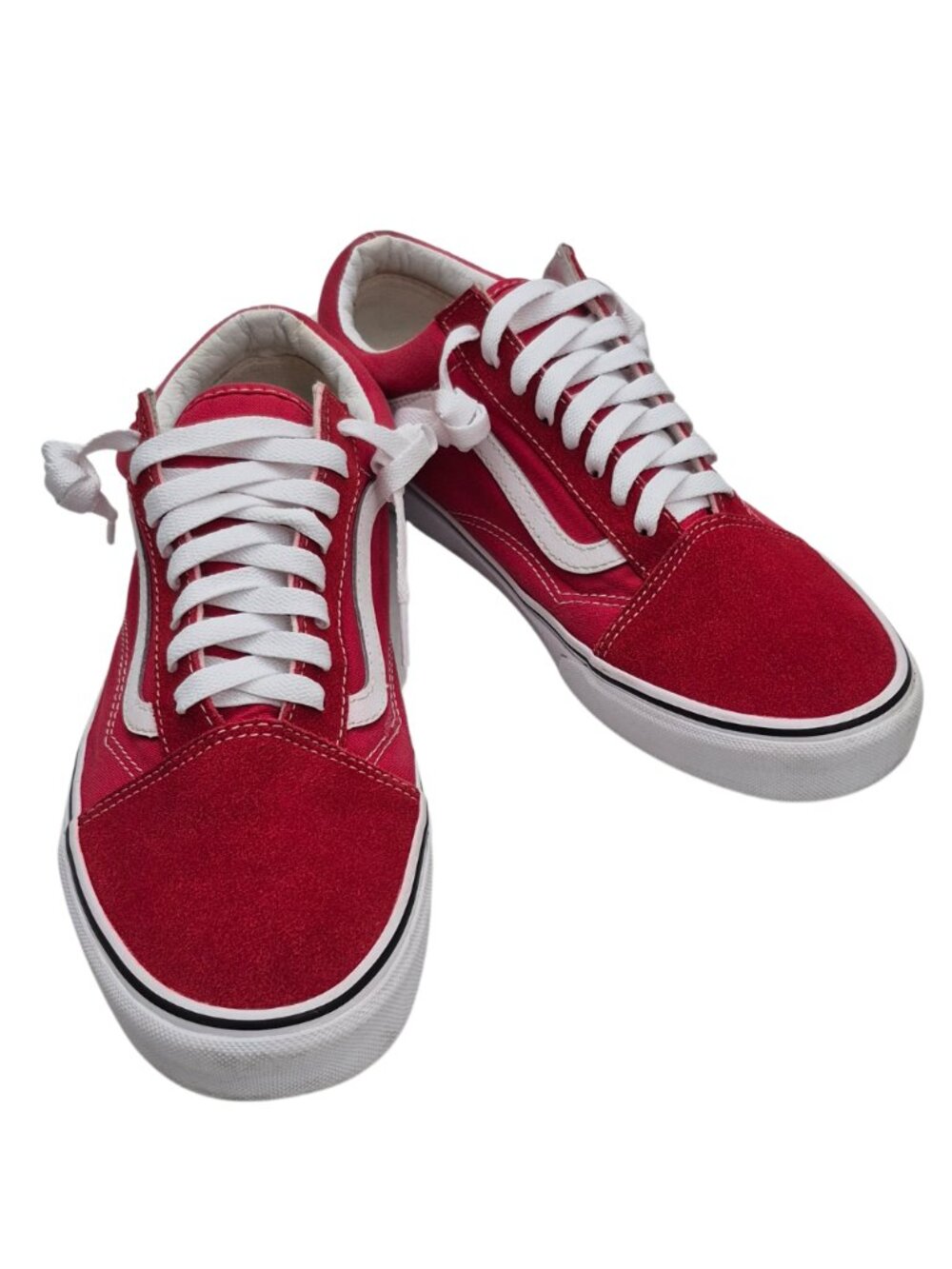VANS Off the Wall 50714 Red Casual Skate Shoes Canvas and Suede Men 10.5